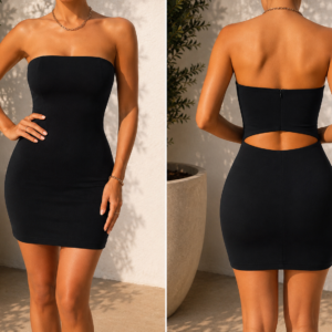 Elegante Strapless Jurk – Perfecte Pasvorm Zwart